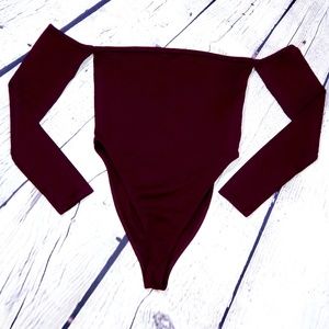 Forever 21 burgundy bodysuit size Medium